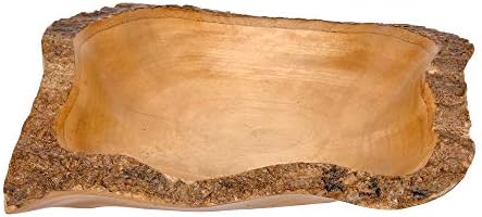 עץ עץ מנגו בצורת מלבני Aeravida עם שפת קליפות מנה או קערת פירות | קערת פירות מעץ | פלטות או
